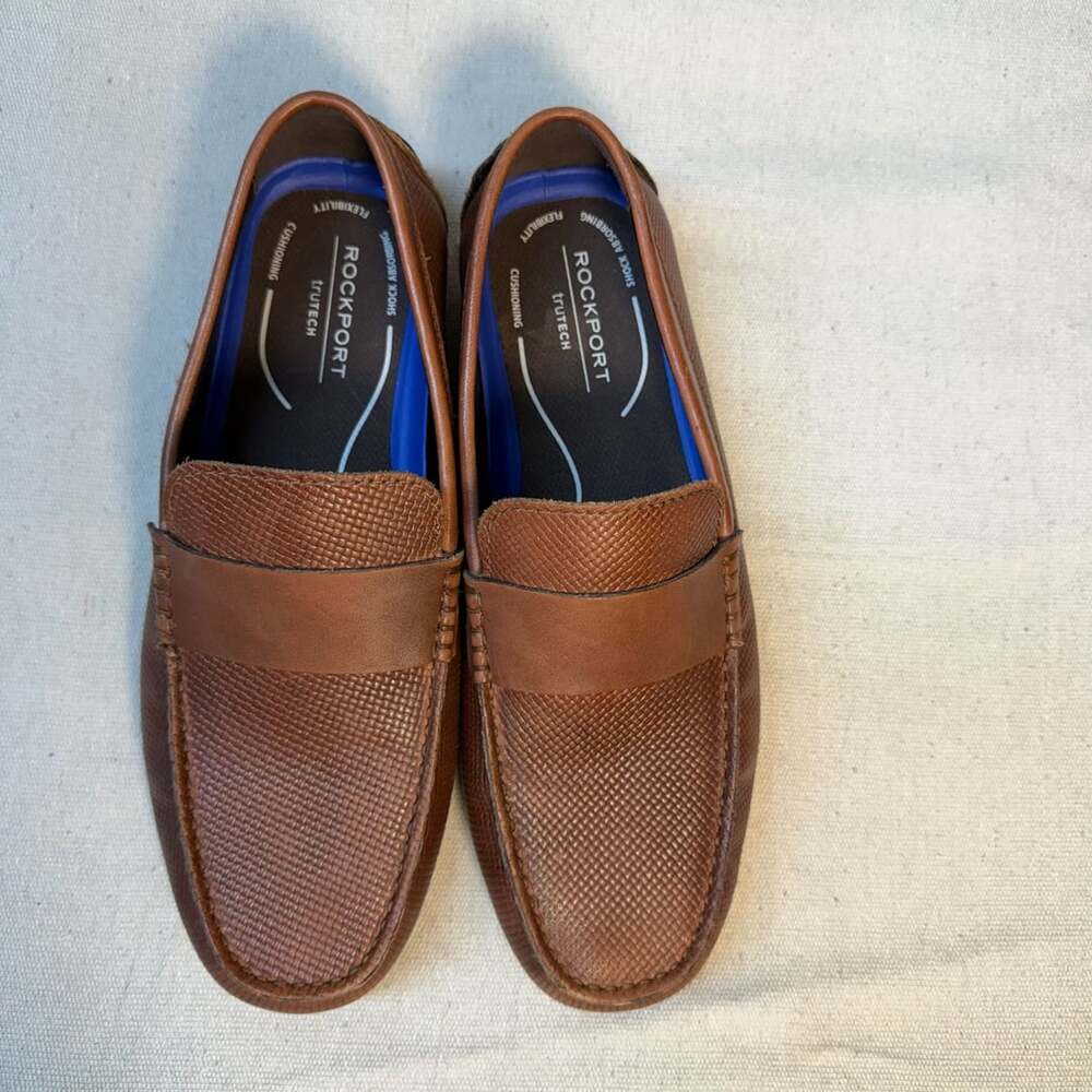 Rockport Tayo Slip-On Loafer Brown Embossed Leather